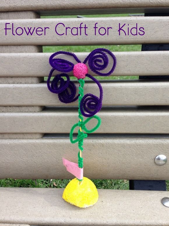 Pipe Cleaner Flower Craft for Kids